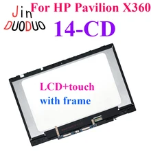For HP Pavilion X360 14-CD 14 CD LCD Display Laptop Touch Screen Assembly Digitizer With Frame Replacement