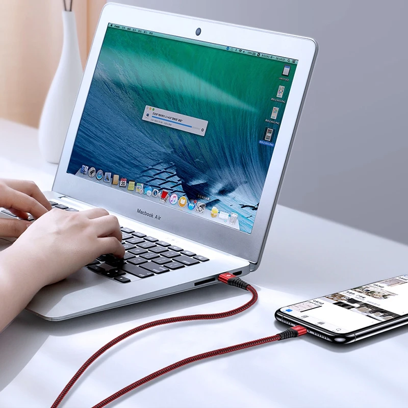 TOTUDESIGN BPDA-03 Aurora Series USB-C/type-C PD Быстрая зарядка MFI Сертифицированный плетеный кабель для передачи данных длина 1 м
