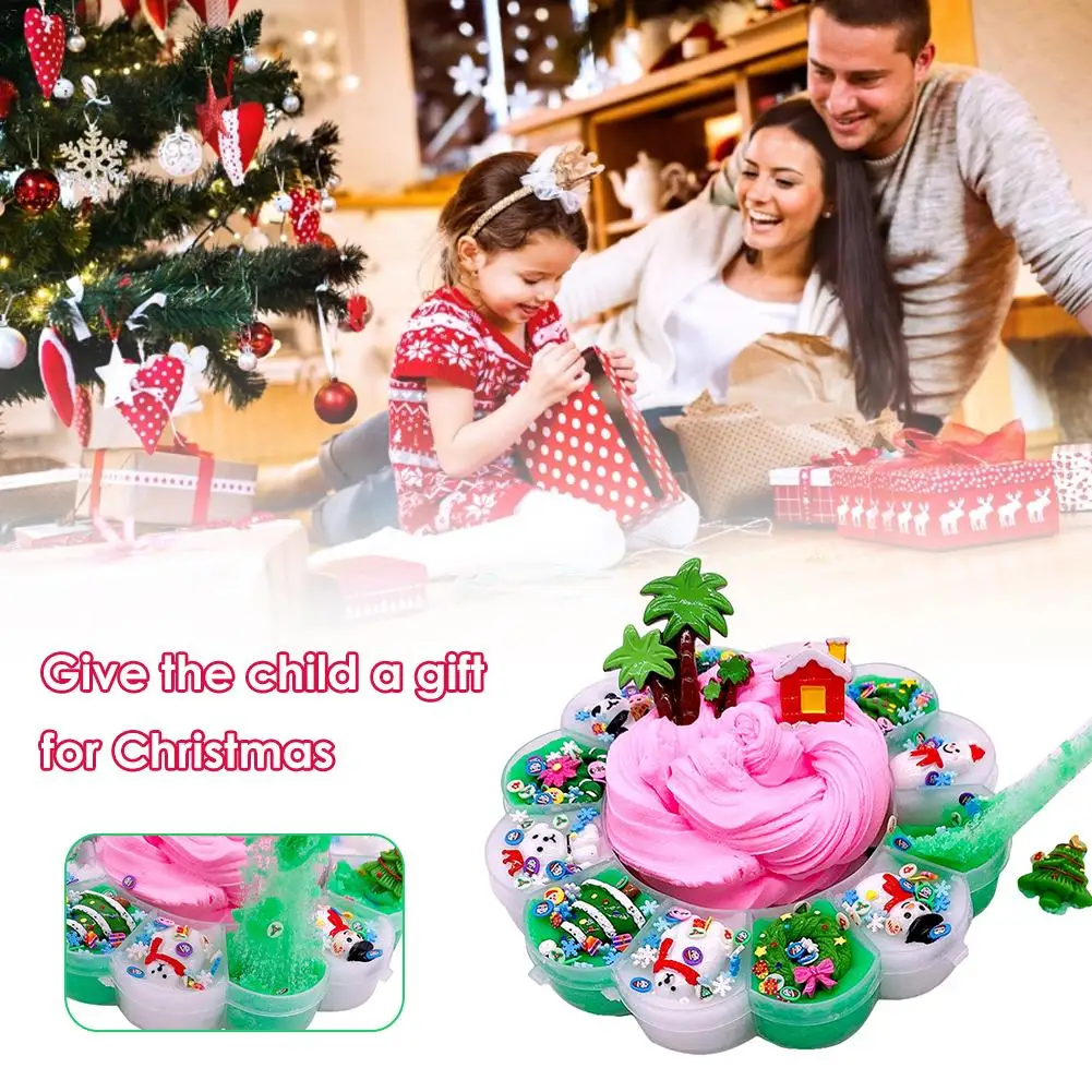 Slime Mud Crystal Kit Cute Sun Flower Box DIY Charm Kit Relief Stress Toy Slime Kit Supplies For Children