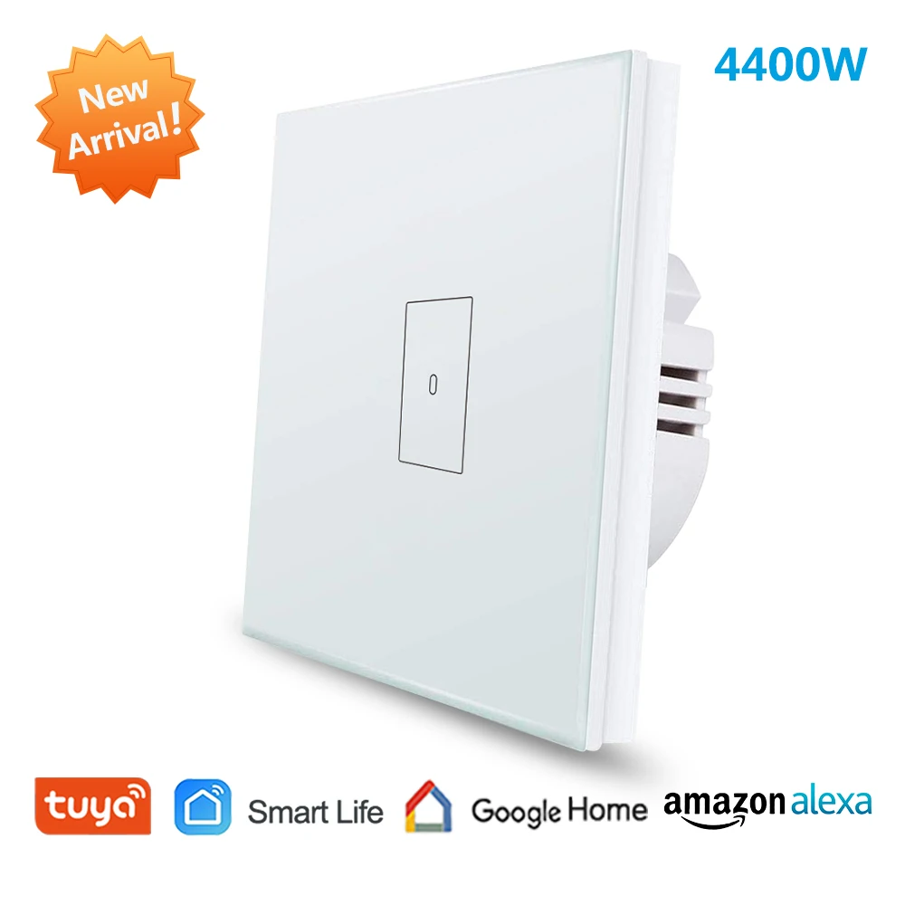 ЕС WiFi датчик расхода воды переключатель 4400 Вт Tuya Smart Life приложение Дистанционное управление на выключенном таймере Голосовое управление Google Home Alexa Echo - Цвет: white color