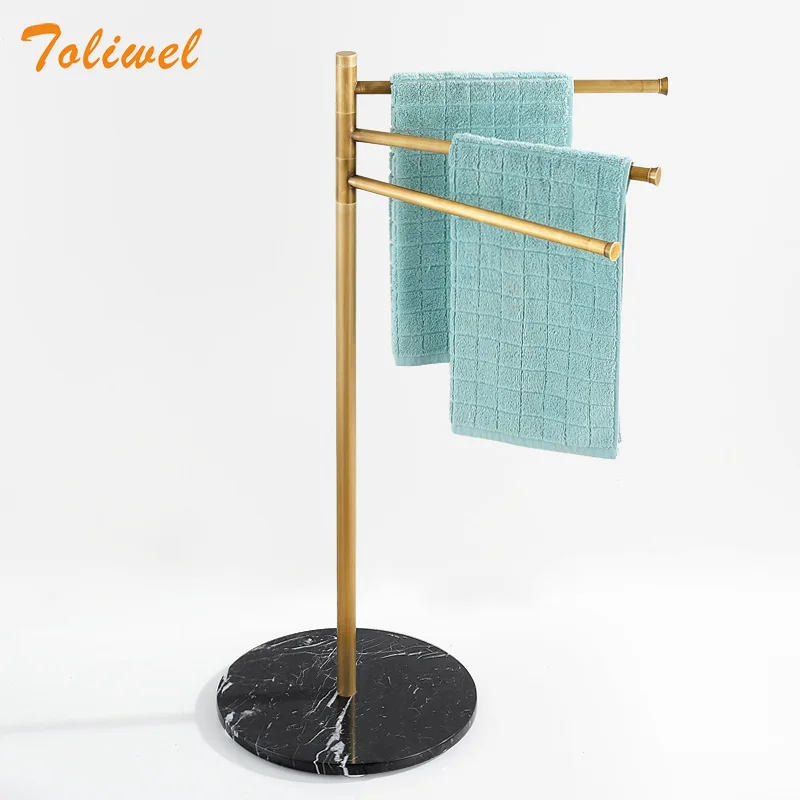 Antique Brass Towel Bar Free Standing Brass Bathtub Towel