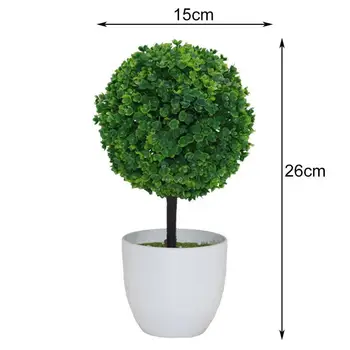 

green bonsai Artificial Plants small tree art home/garden/desk deco fake plastic plants with potted greenry craft supplies 1pc
