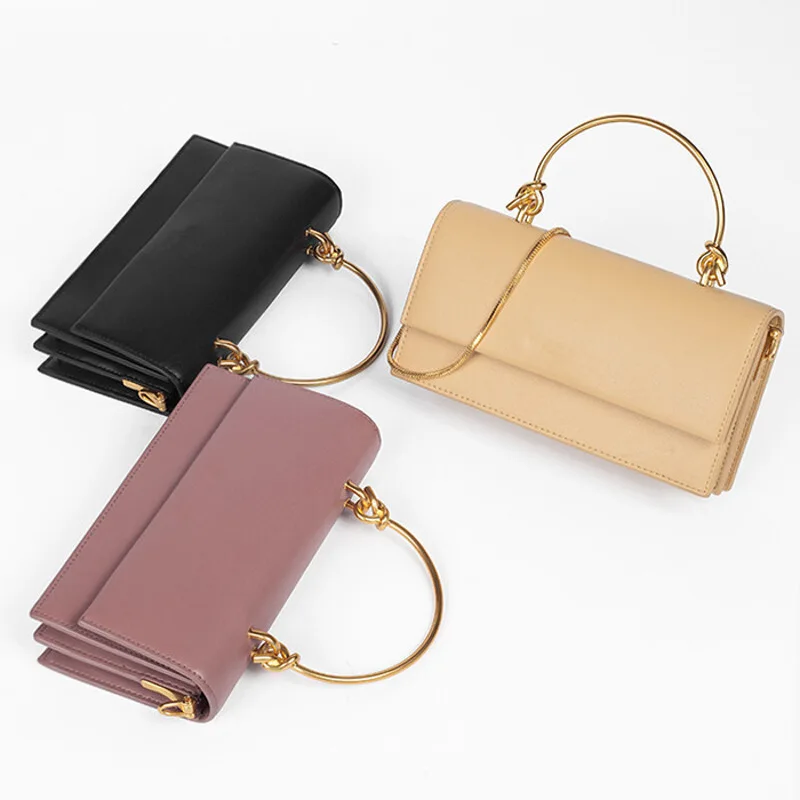 

Micro for CK6-10840136 Metal Handle Flip Wallet Long Wallet Shoulder Bag