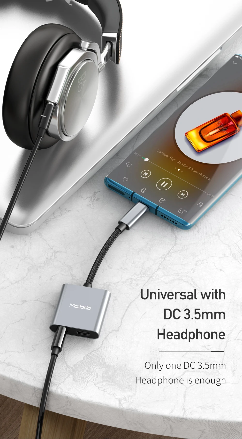 Mcdodo 60 Вт PD Быстрая зарядка USB C К DC3.5 мм+ тип-c цифровой аудио адаптер DAC Hi-Res Aux кабель для iPad Pro Macbook samsung huawei