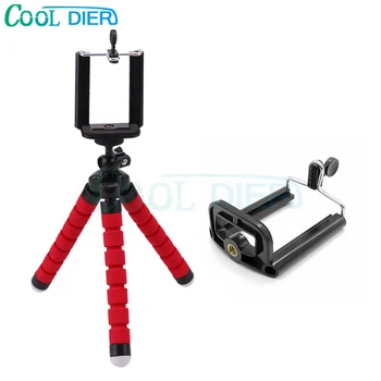 

COOL DIER Mini Flexible Sponge Octopus Tripod Live broadcast bracket Selfie Tripod With Smartphone clip For phone mini Camera
