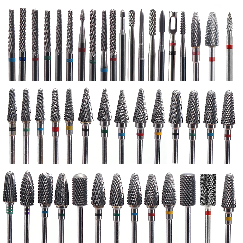 51 type Carbide Tungsten Cuticle Pedicure Nail Drill Bits For Electric Nail Manicure Machine Milling Cutters Bit