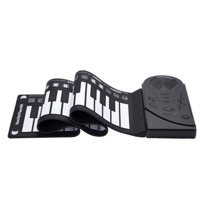  Roll-up Keyboard Piano Portable 49 Keys Electronic Hand Rolling Keyboard Educational Instrument for