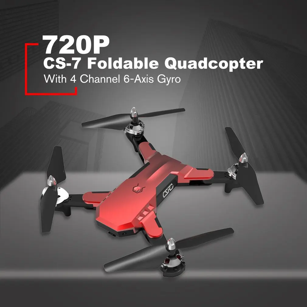 CS-7 gps складной Квадрокоптер с 4 канала 6-Axis Gyro Бла(беспилотный летательный аппарат 480P Камера Скорость Регулируемый «Безголовый» режим воспринимающий силу тяжести; дроны - Цвет: 720P