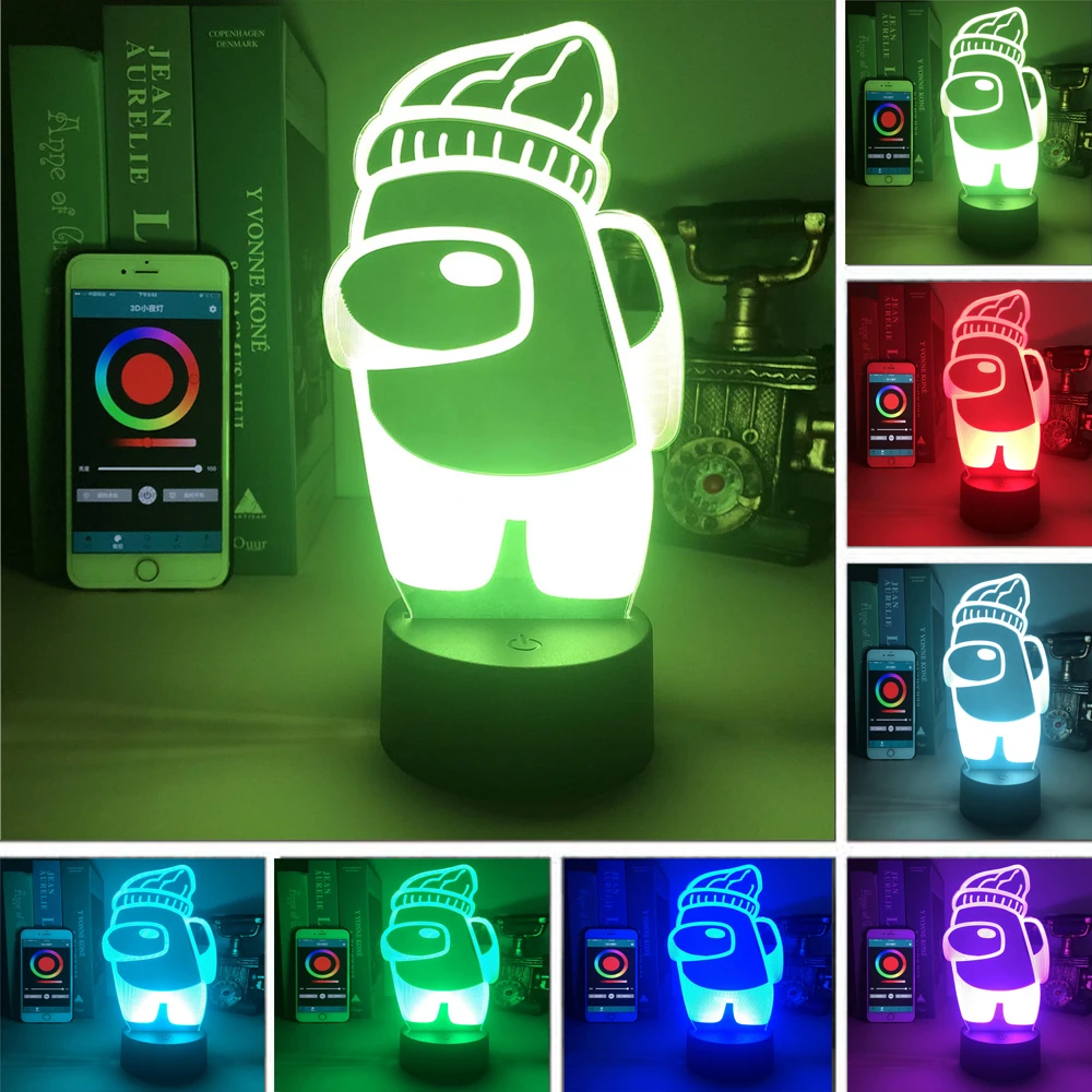 Among Us 3d Night Light 7/16 Colors Change Led Light Game Illusion Home  Decor Toys Novelty Light For Christmas Gift Table Lamp - Holiday Lighting -  AliExpress