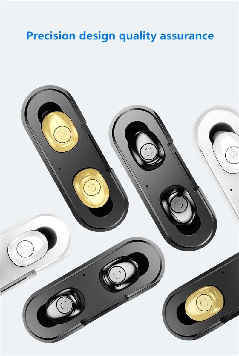 TWS Bluetooth Earphones Streo For iPhone Samsung Wireless Earbuds with Wireless Charging Case 5D Stereo Earphones For Huawei