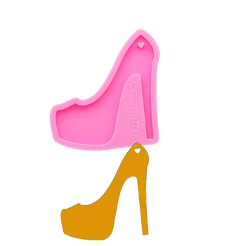 

Shiny keychains High heels Silicone Molds DIY shoes Jewelry keychain mould Epoxy Resin Mold Custom DY0150