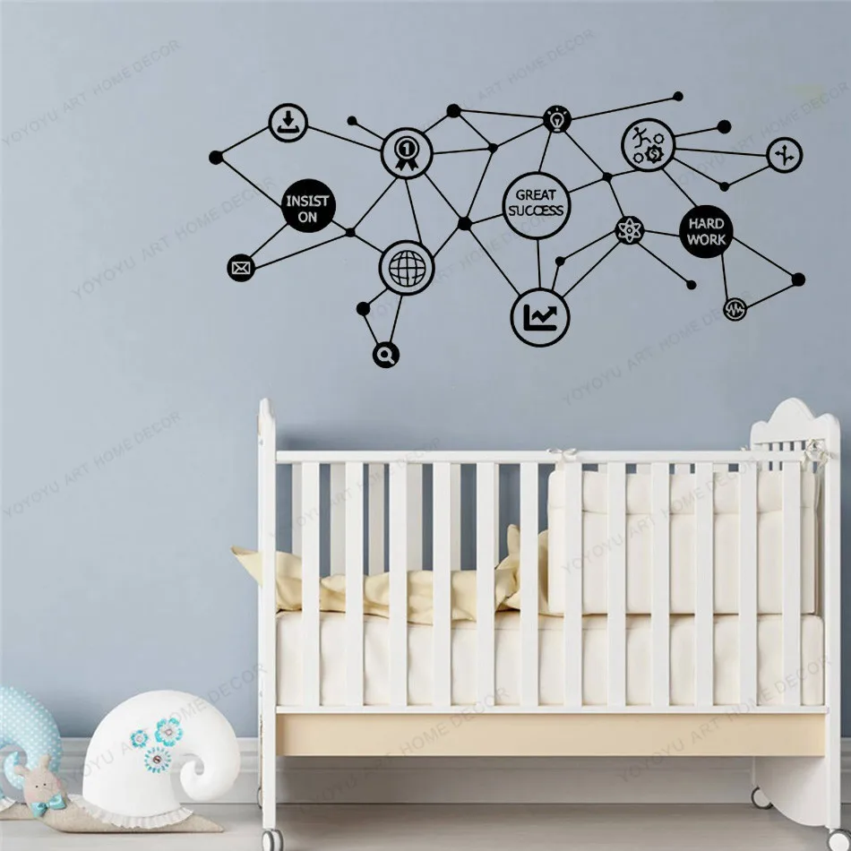 Офисная Наклейка на стену для командной работы цитата наклейка офисный декор