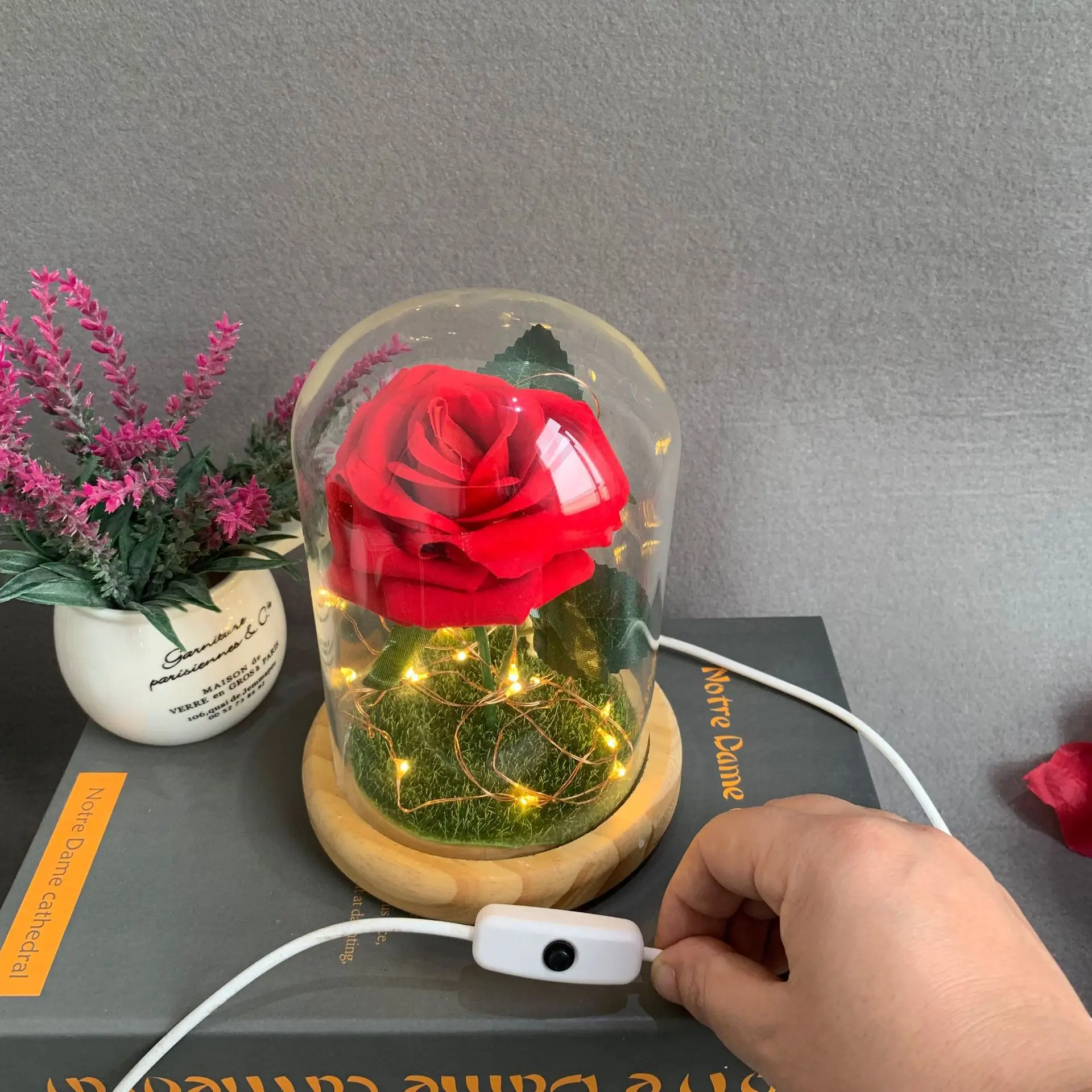 

New Style Creative Fireworks Small Night Lamp LED Home with Sleep Ambience Light Bedside USB Reading Eye Protection Lamp Small T