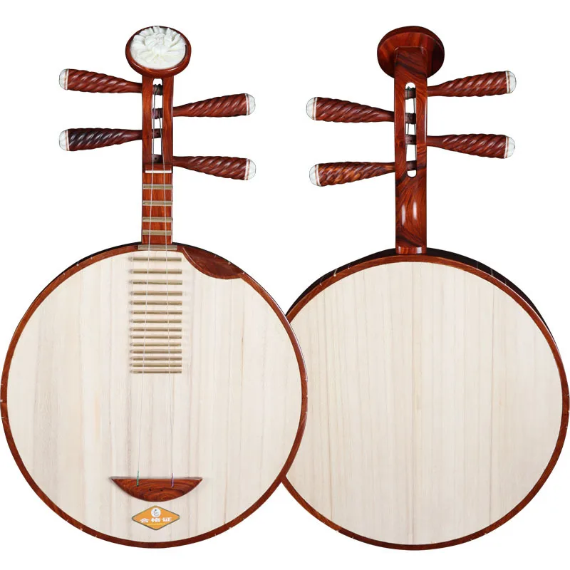 Professional yueqin lute red sandalwood playing folk music, Beijing opera copper playing teaching instruments