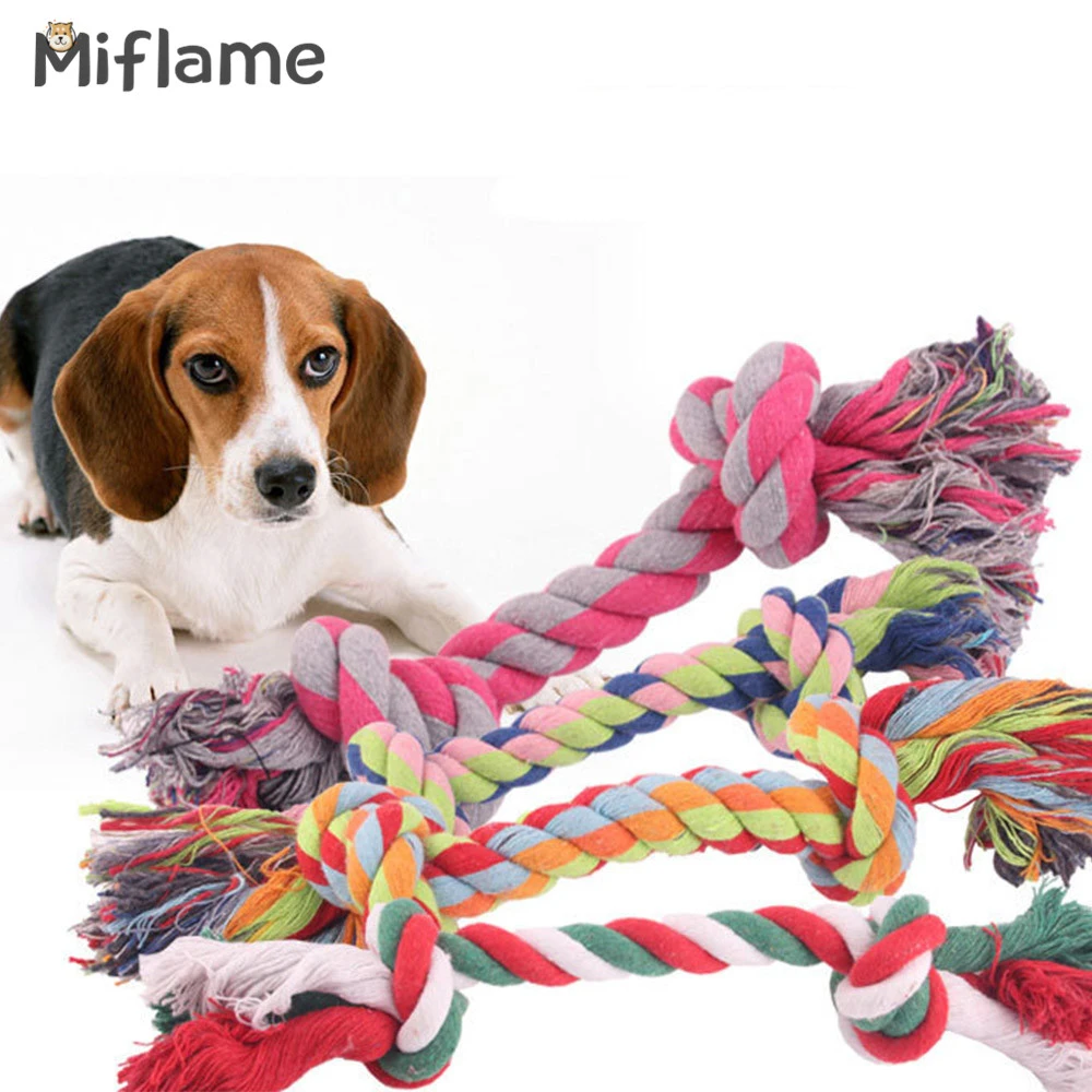 Miflame cuerda trenzada para masticar perros pequeños y grandes, juguete para mascotas molares, resistente a las para Labrador|Juguetes para perro| - AliExpress