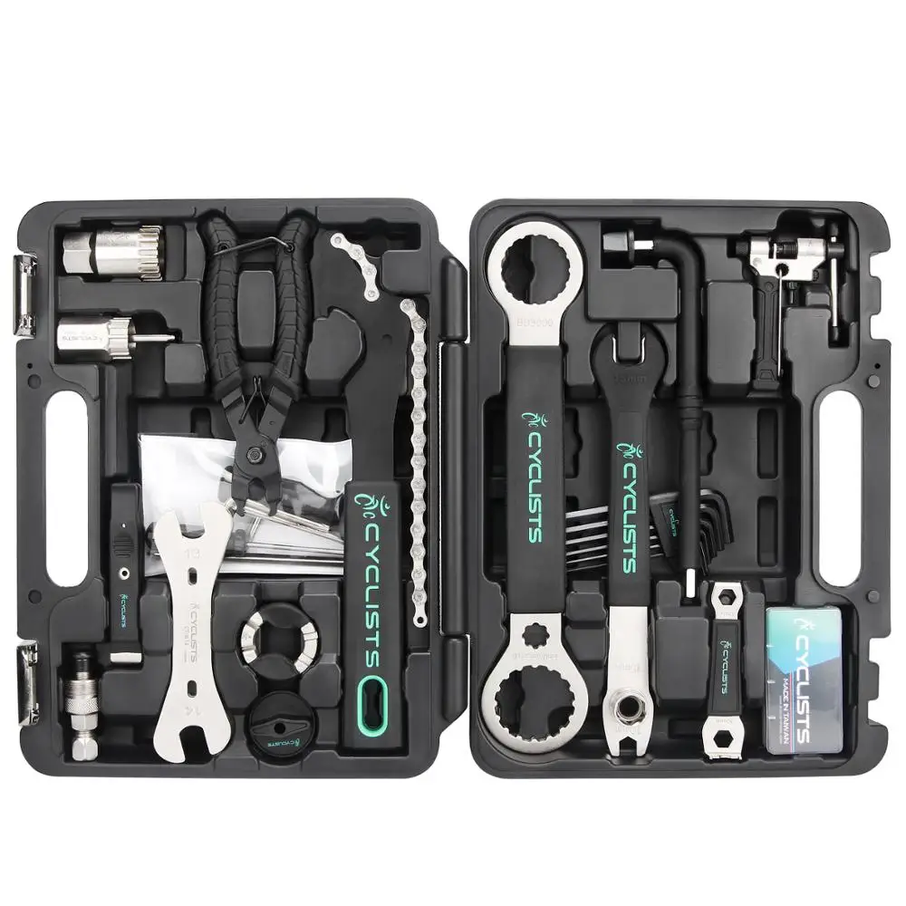 

Professional Bicycle Repair Tools 18 In 1 Bike Tools Kit Cycling Multitool Chain Pedal BB Wrench Hex Key Box Set Bike Repair Kit