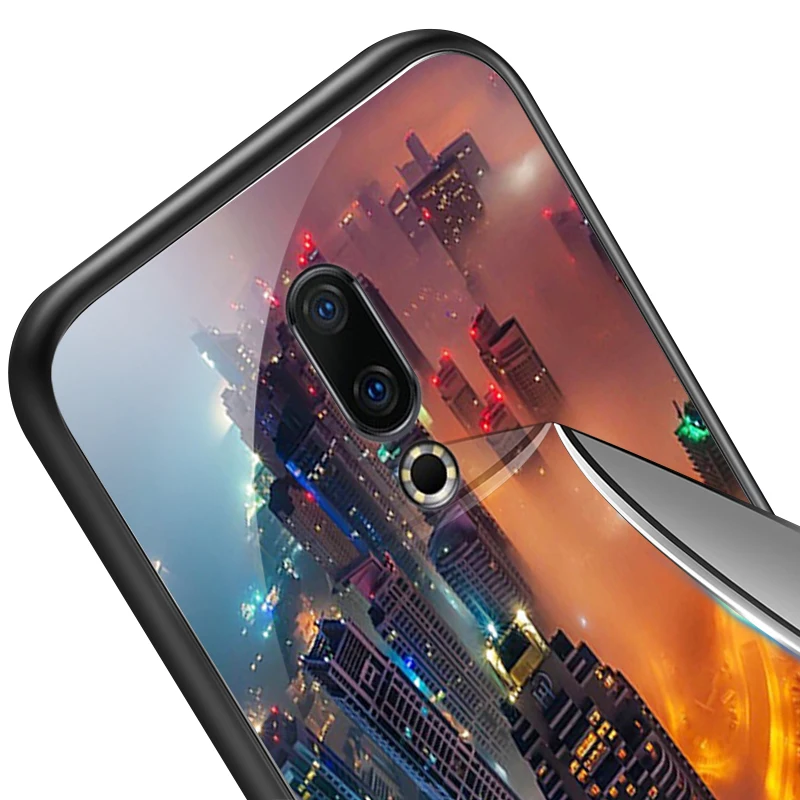 Чехол для Meizu M5 M6 M8 M9 Note 16th Plus из закаленного стекла для iPhone 5S, SE 6 6S 7 8 Plus XR XS MAX, роскошные модные яркие ракушки