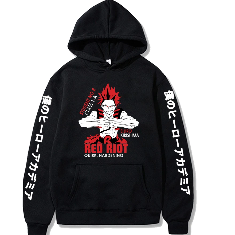 

My Hero Academia Eijiro Kirishima Hoodie for Men Women Long Sleeve Hoodie Pullover Tops Gift