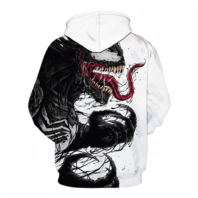 Мужская толстовка с капюшоном 3D Venom Fashion Ms. Hoodie свободный жакет с капюшоном уличная художественная Высококачественная индивидуальная осенняя куртка с человеком-пауком новая