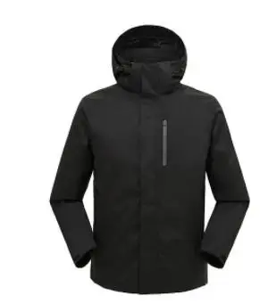 Black L xiaomi ULEEMARK три в одном куртка водонепроницаемый ветрозащитный износостойкий съемный вкладыш YKK молния смарт - Цвет: Black L