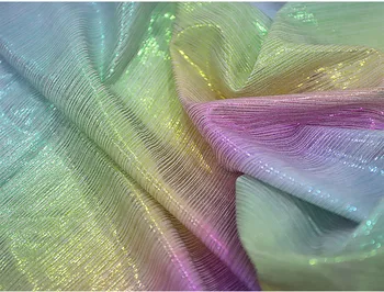

Magic Fantasy color strip laser Polyester gilded fabric material