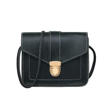 

2020 New Shoulder Bag Women's Handbag Black Lock Small Square Mobile Phone Bag Ladies Handbags Crossbody