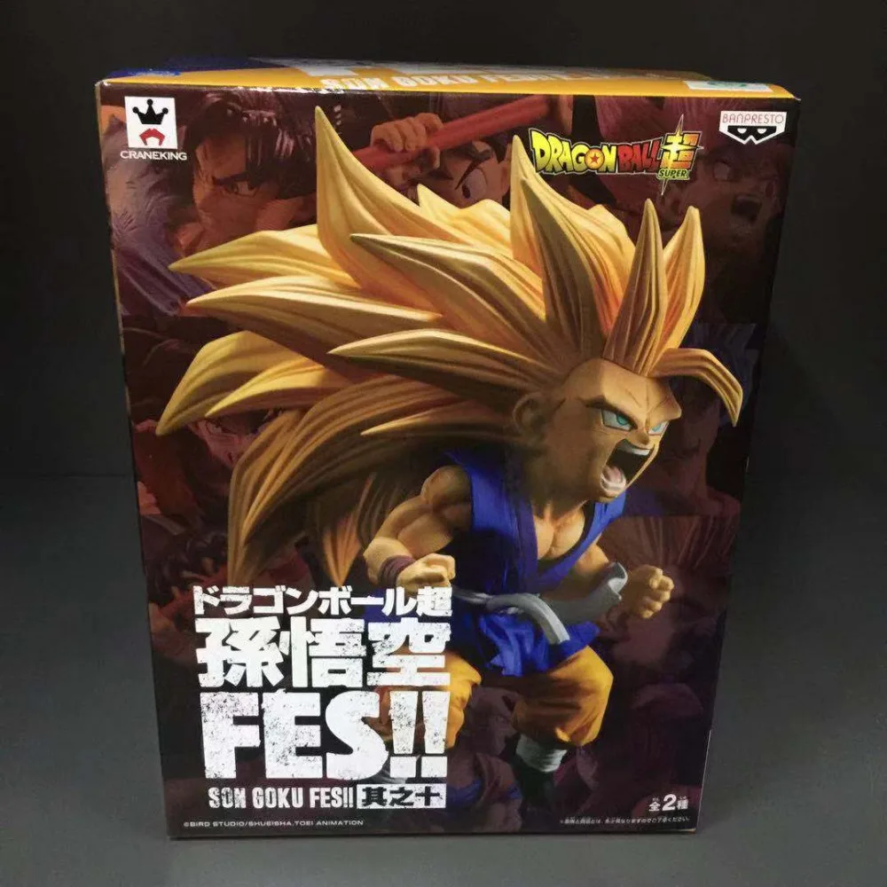 100% оригинал Banpresto Son Gokou FES! vol.10 Коллекционная Фигурка-Chou Super Saiyan 3 Son Goku из "Dragon Ball Super"