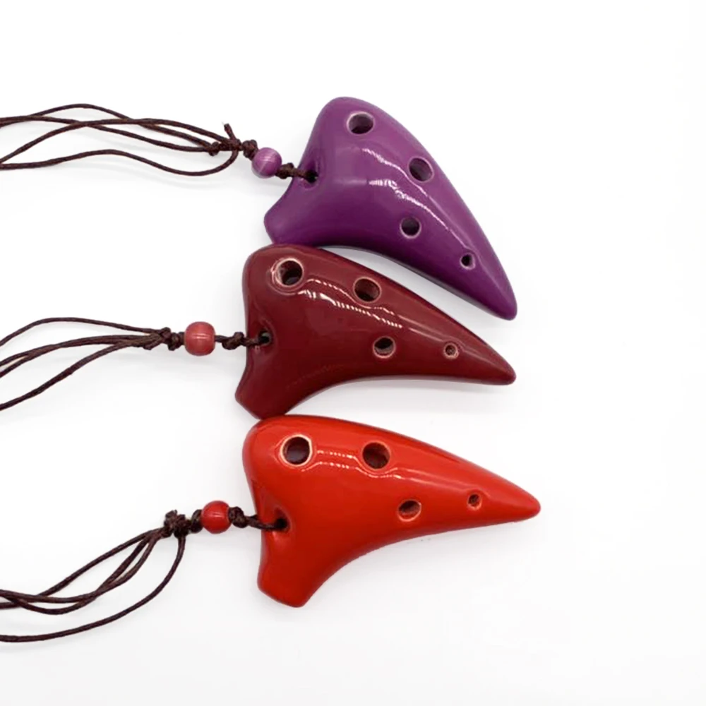 

6 Holes Ceramic Ocarina Alto C Submarine Style Musical Instrument with Lanyard Music Score For Music Lover and Beginner