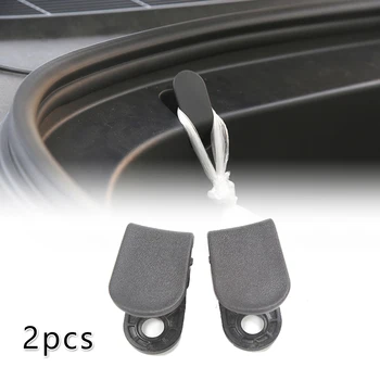 

2pcs Auto Front Trunk Hook ABS Black Car Pendant For Tesla Model 3 2017-2019 ABS Black Hook Clip Installation