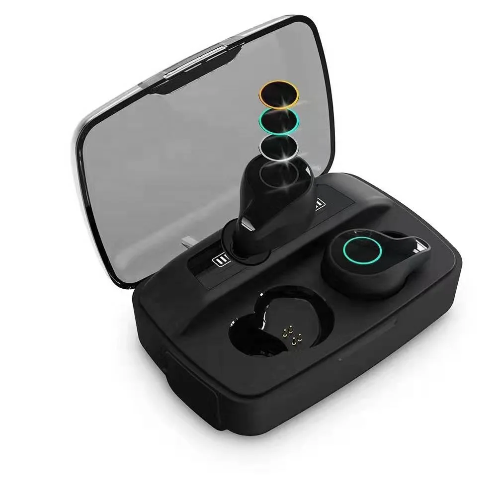 SOHOKDA For Mi 10 Pro Bluetooth Headset Wireless Headphone 3400mah Power Bank Human physics design Portable sports mini headset
