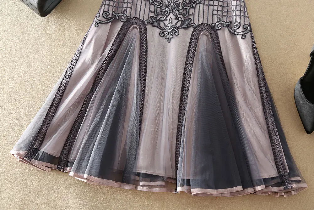 AELESEEN Designer Elegant Dress Runway Fashion New