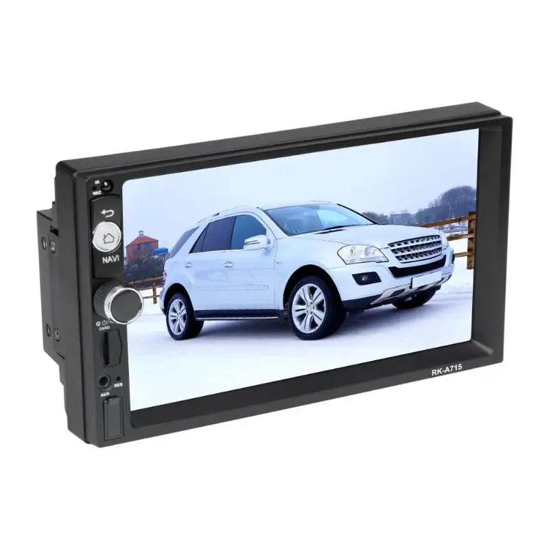 A715 7 дюймов Android 8,1 четырехъядерный автомобильный стерео радио gps BT MP5 плеер головное устройство Поддержка емкостный мультисенсорный экран