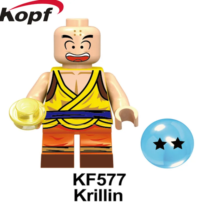 KF577 Without Box Одиночная строительные блоки Dragon Ball серия кирпич Broli Son Goku Torankusu Gogeta фигурки для детской коллекции игрушки KF6098 - Цвет: KF577 Without Box