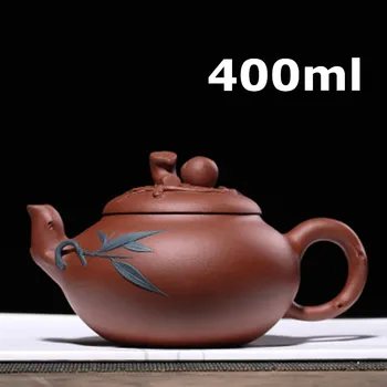 

Chinese Teapots Teapot Yixing Tea Pot Zisha Shou Tao Teapot Porcelain Handmade 400ml Chinese Ceremony Master Maker With Gift Box