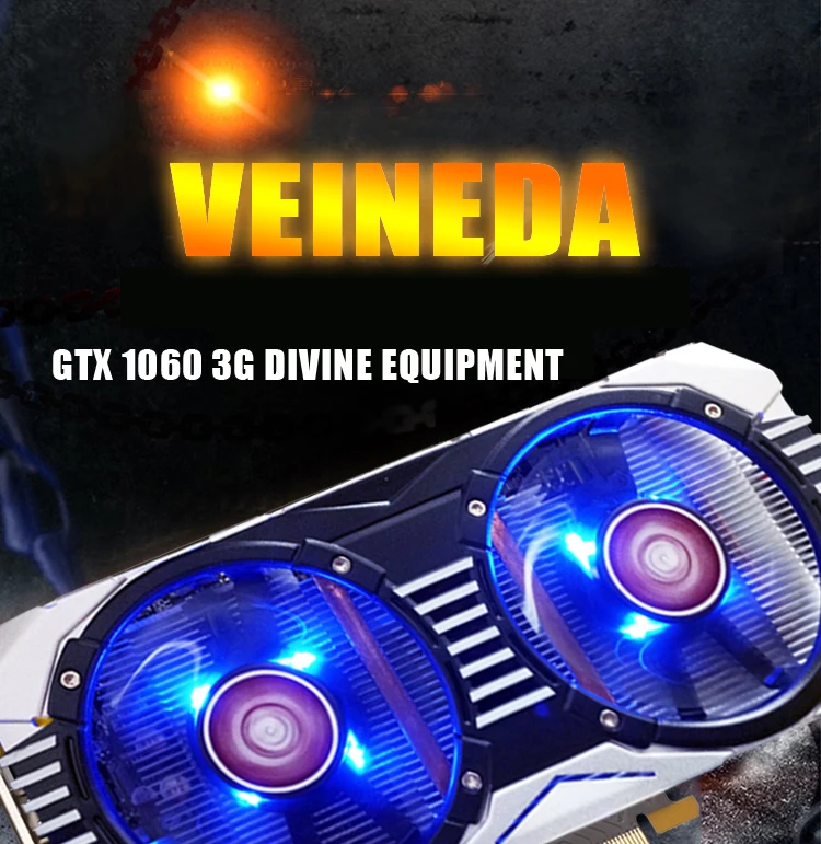 Оригинальная видеокарта VEINEDA GTX 1060 3GB 192Bit GDDR5 GPU, графическая карта для игр nVIDIA Geforce, мощнее GTX 1050Ti