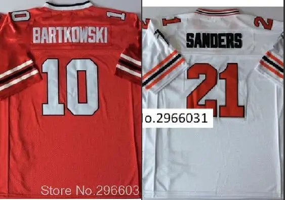 KM order A+++ Качественная мужская футболка для взрослых#10 steve BARTKOWSKI#2 SANDERS Deion - Color: KM order