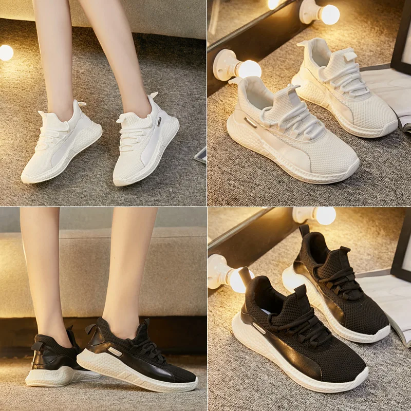 

WOMEN'S Shoes 2018 Early Autumn New Style Versatile Harajuku Sports Footwear Women's Korean-style Thick Bottomed round-Toe Lace-