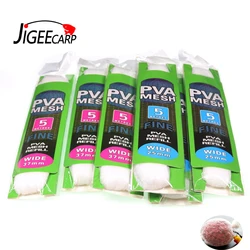 JIGEECARP – Leurre de pêche en maille PVA de 2 ou 5m sac d'appâts,rouleau de recharge, distributeur d'appât pour carpe, alimentation en eau, plateforme de gréement, 