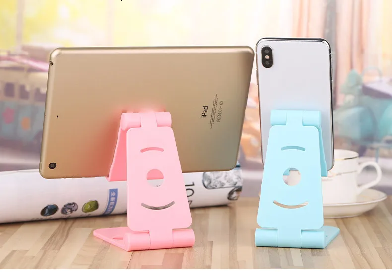Складной пластиковый держатель для телефона Vogek, подставка для iPhone 7, 8 plus, X, для samsung S9, яркие цвета, подставка для планшета, настольный держатель для телефона
