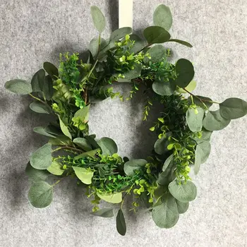 

Artificial Eucalyptus Flowers Wreath Spring Wreath Outdoor for Front Door Q39B