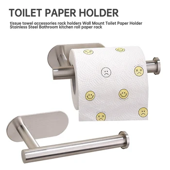 

Kitchen Mount Toilet Paper Holder Stainless Steel Bathroom kitchen roll paper Accessory tissue towel accessories rack holders
