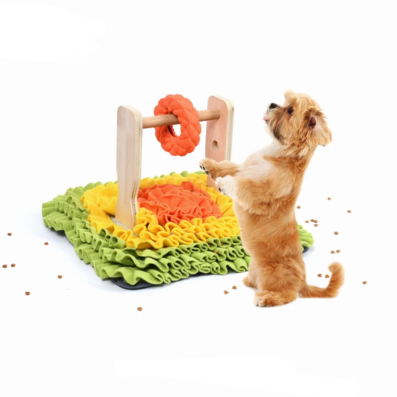 Muilt Function Pet Sniffing Mat With Wood Board Chewing Toy Dog Cat Slow Feeding Ppad Training for Cats | Дом и сад