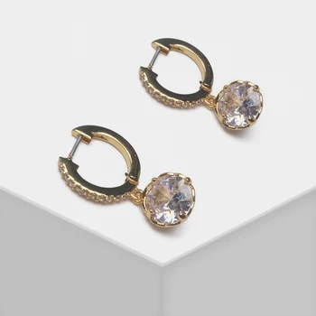 

Amorita boutique Stylish round design shiny drop earrings