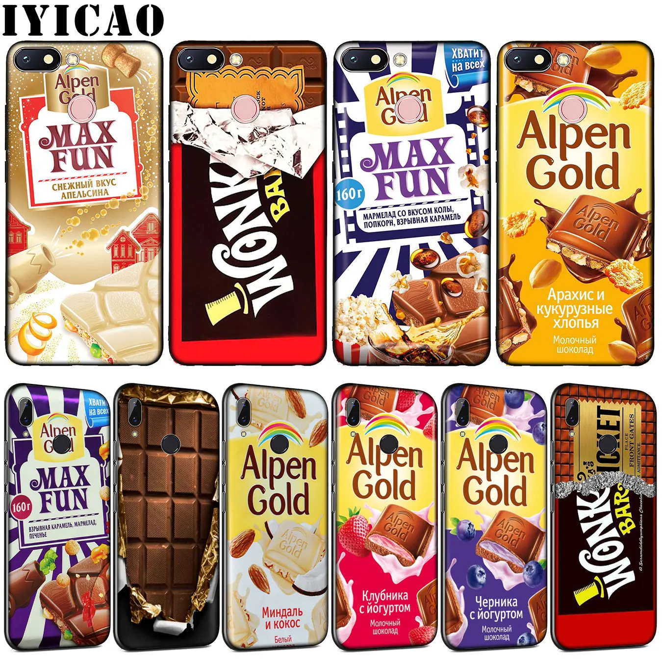 Мягкий ТПУ силиконовый чехол для телефона Alenka bar wonka chocolate Xiaomi Redmi Note 8 8A 8T 7 7A 6 6A 5 5A GO