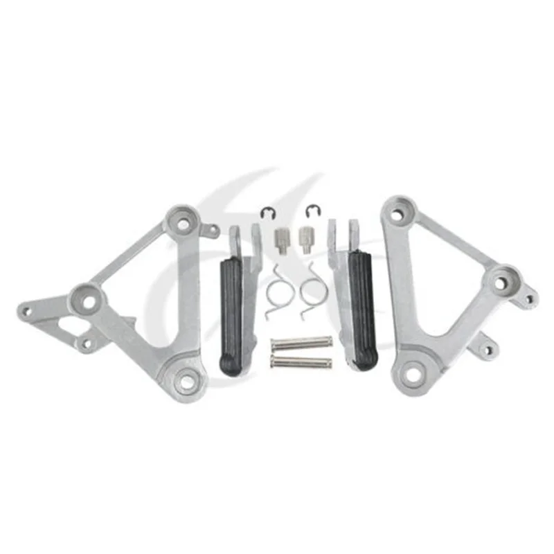 Мотоцикл Передние педали подножка подножки Кронштейн Набор для Honda CBR400 NC23 1988-1989 - Цвет: Silver