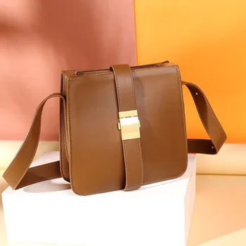 

2020 New Fashion Casual Square women bag High quality Buckle Women's Designer Handbag Simple Shoulder Messenger Bags