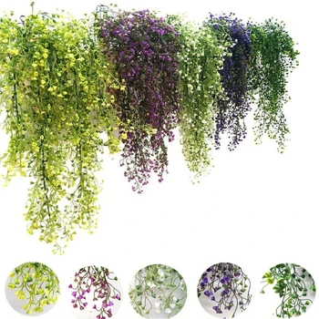 

Artificial flowers vine ivy leaf silk hanging vine fake plant artificial plants green garland home wedding party decoration