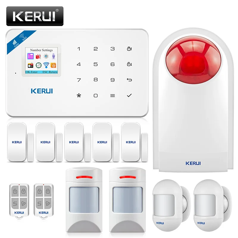 KERUI WI8 Wi Fi GSM охранная сигнализация детектор движения от домашних животных датчик