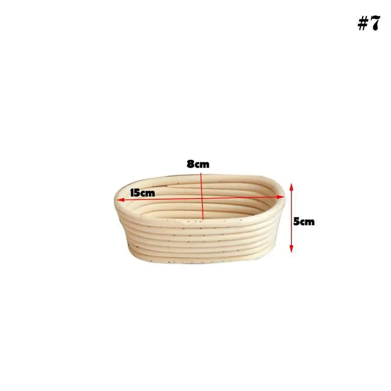 oval 15X8X5cm Овальная хлебная корзина из натурального ротанга, ферментация, деревянные тесто для выпечки, корзины для еды, кухонный Органайзер хранилище, коробка, аксессуары - Цвет: oval 15X8X5cm