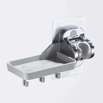 

Bathroom Strong Suction Cup Wall Mount Holder Adjustable Hand Shower Head Bracket Fixing Frame Soap Box Bathroom Accessory